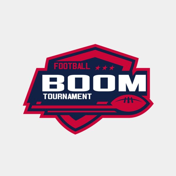 Boom Tournament Football logo template Thumbnail